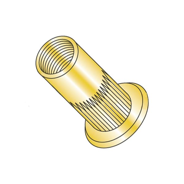 Newport Fasteners Rivet Nut, 3/8"-16 Thread Size, 0.660 in Flange Dia., 0.835" L, Steel, 1000 PK 804764 - main